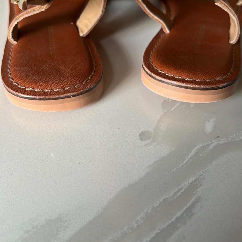 Anthropologie Perdita Toe Loop Sandals Womens Sz 7 - Picture 9 of 9
